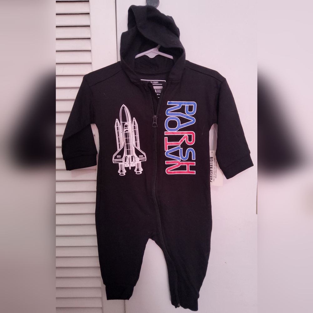 Rorsh Black Kids Jumper  with Space Shuttle Design